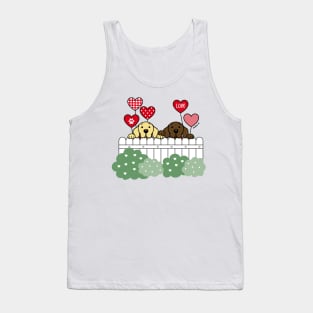 Two Labradors Watching Heart Balloons YC Tank Top